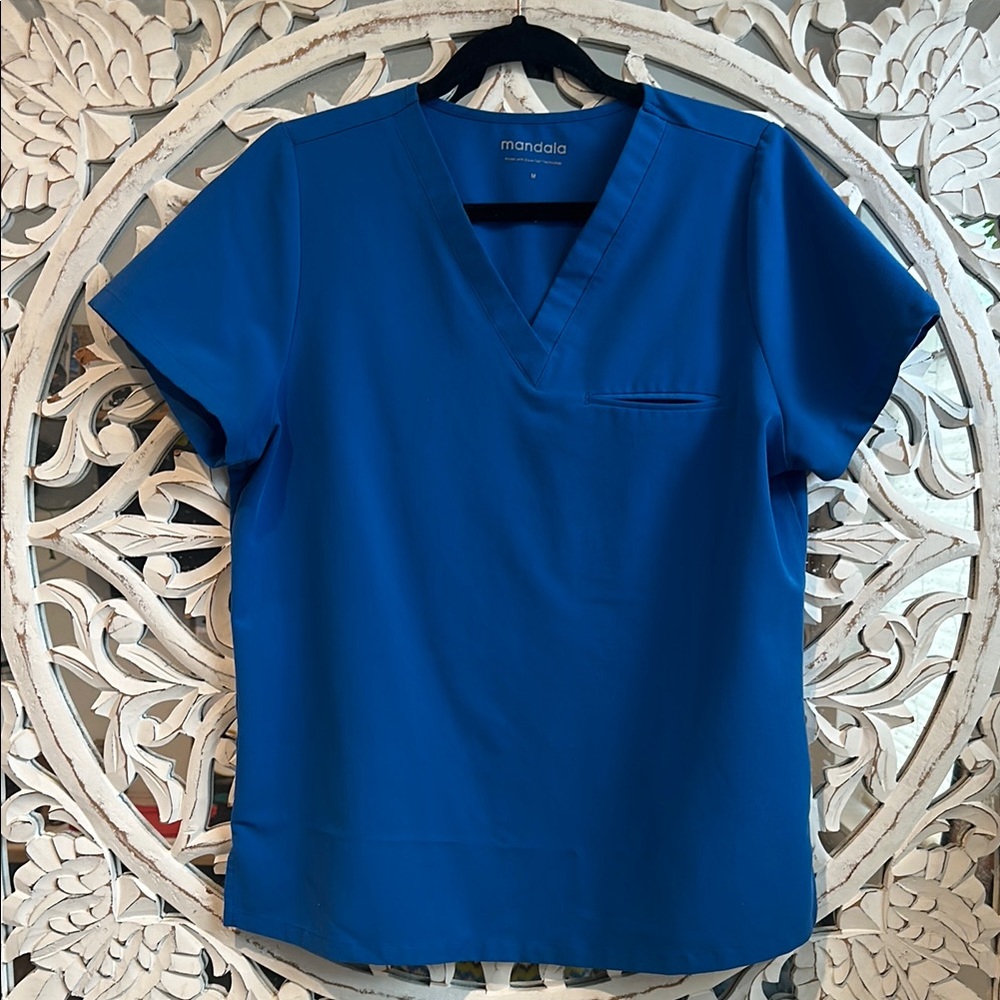 Royal Blue Mandala Scrub Set